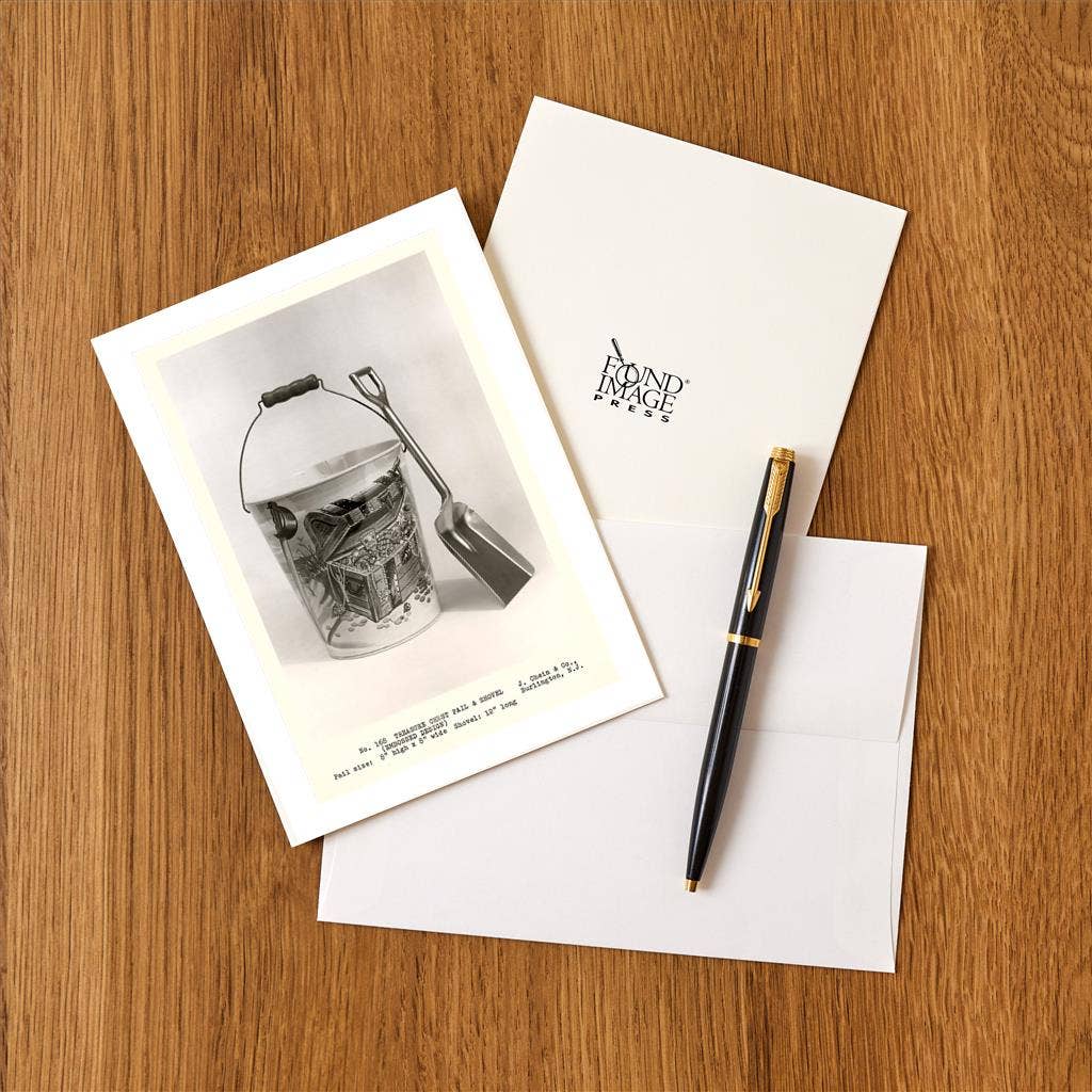 Found Image Press - Wholesale Stationery/Notecard Set - Greeting Card AC-439 Beach Pail and Shovel1