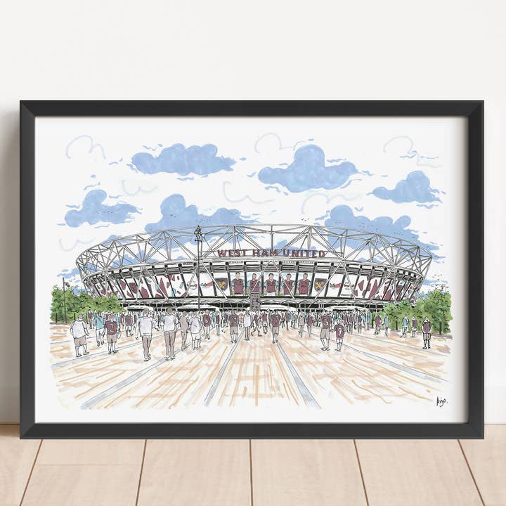West Ham United London Stadium Print for wholesale by Art By Arjo