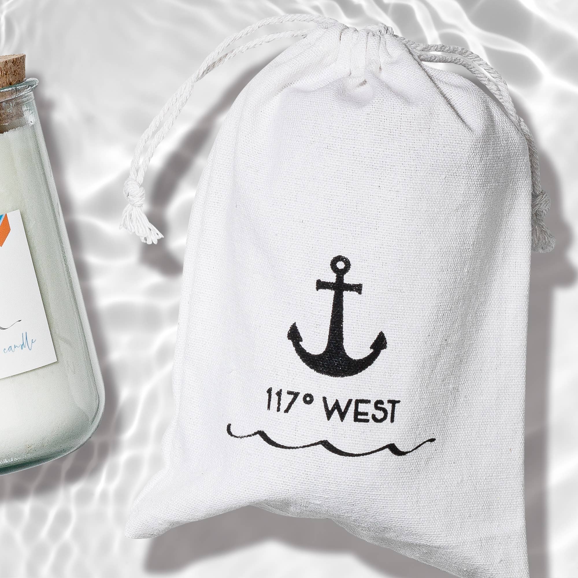 117º WEST by San Diego Natural Soap Company - Wholesale Jar/Filled Candle - 117º West Coconut Soy Candle in Recycled Glass1