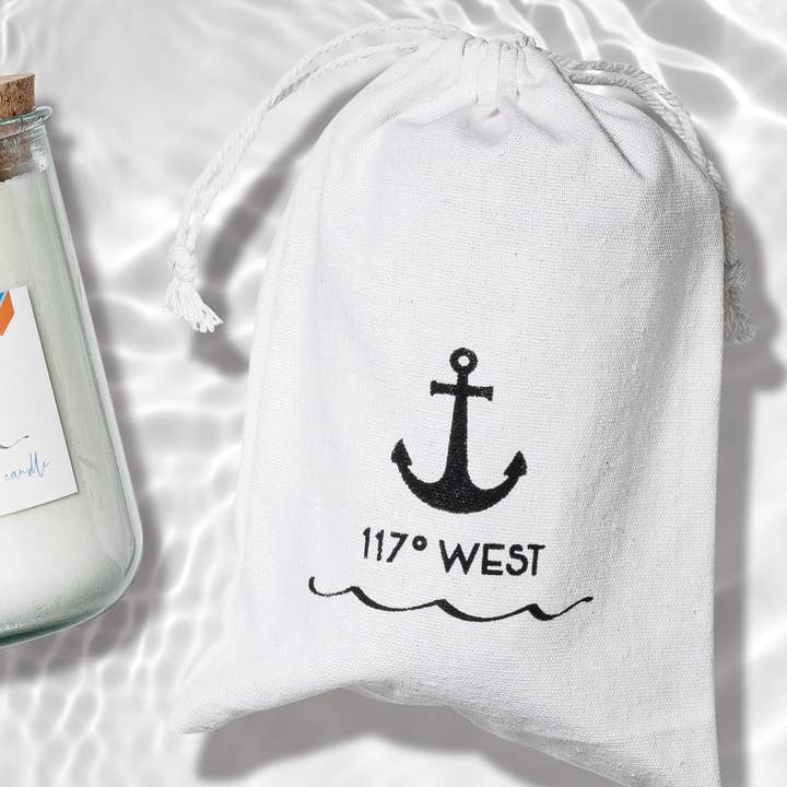 117º WEST by San Diego Natural Soap Company - Wholesale Jar/Filled Candle - 117º West Coconut Soy Candle in Recycled Glass1