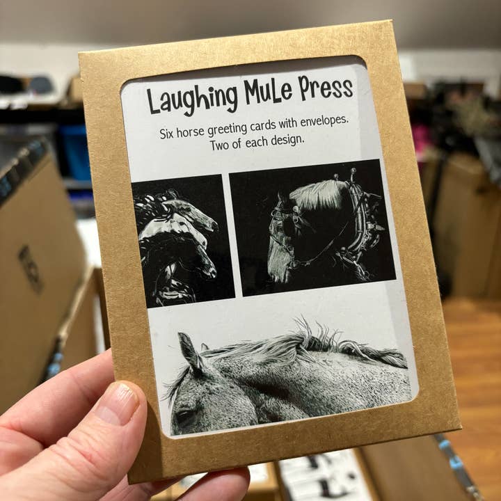 Horse Mix Notecards (Package of 6) for wholesale by Laughing Mule Press