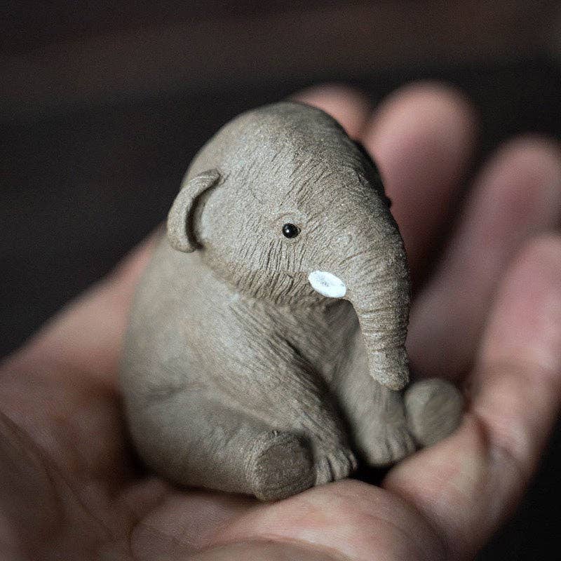 Gohobi (We cover U.S. import duties) – wholesale Decorative figurine – Gohobi Handmade elephant ornaments Tea pets ceramic YiXing c