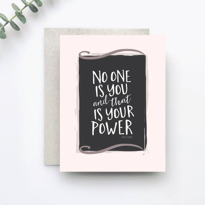 No One is You Encouragement Greeting Card for wholesale by Merrily Paper