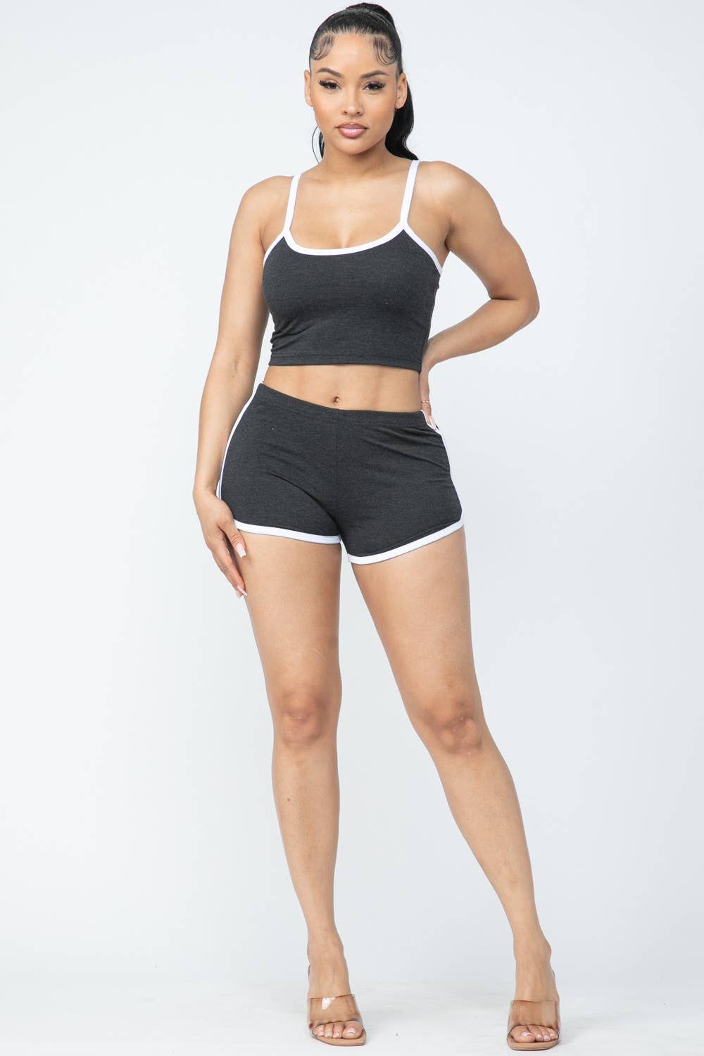 Boswell - Wholesale Lounge Set - Women's - Cotton Short Set With No Sleeve Top0