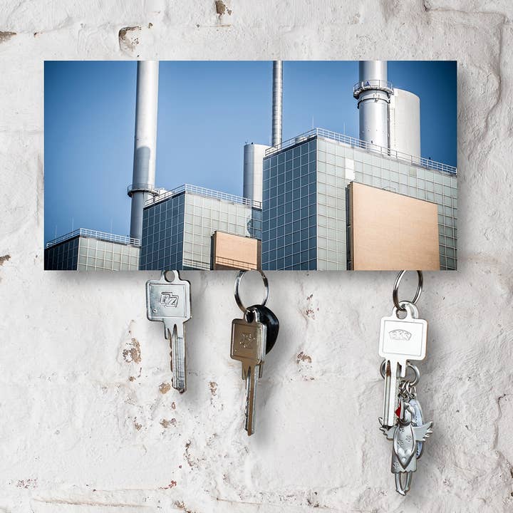 porte-clés sur bois - Hanovre - aimant variant pour la vente par Kila-Photography - Deine Stadt auf Holz