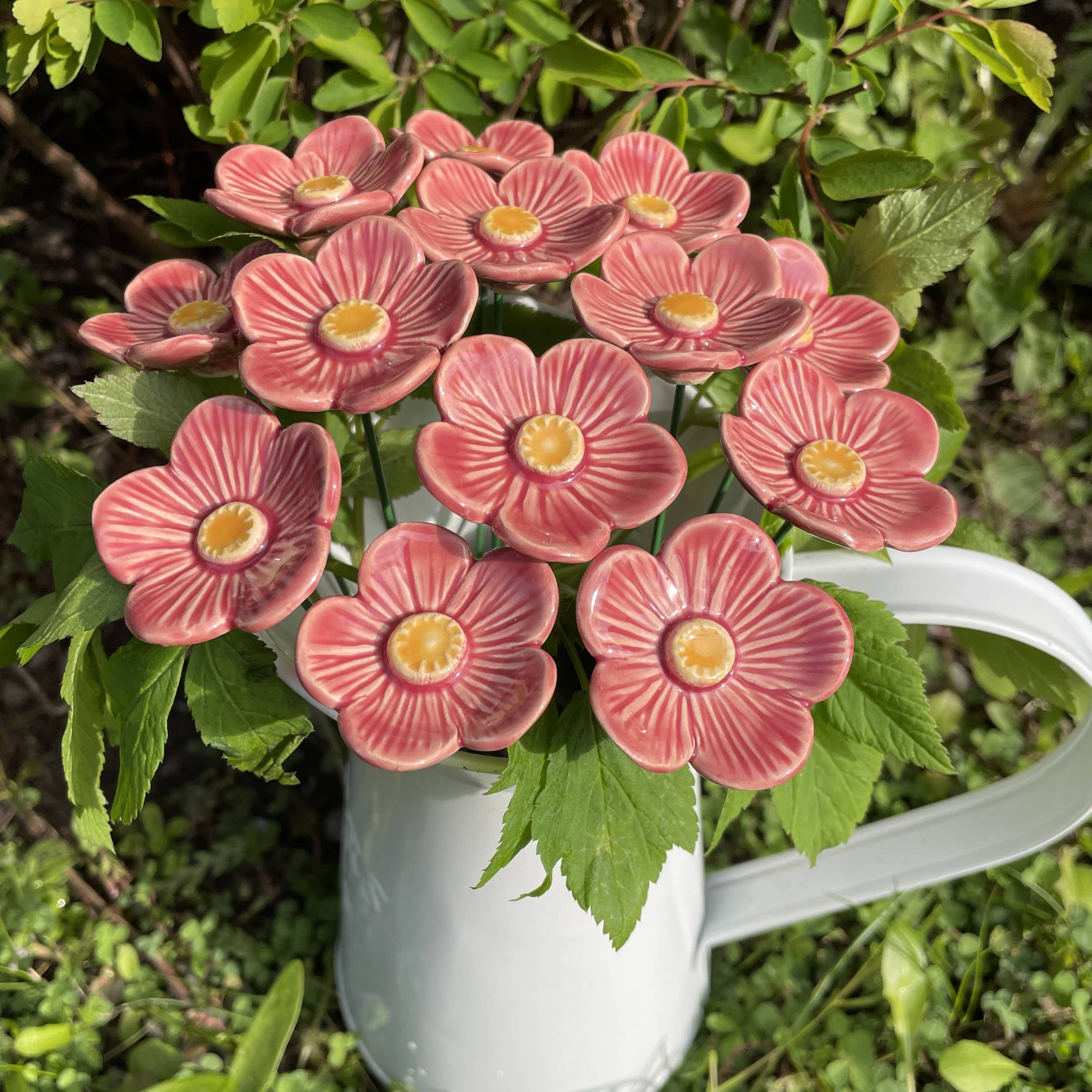 Pannonhem AB. - Wholesale Artificial Flowers - Ceramic Pink Plum blossoms,Plant stake2