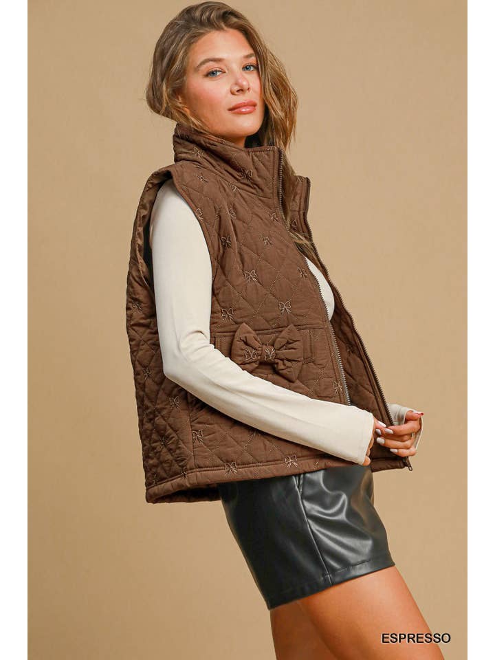 Vanilla Monkey - Vente Veste sans manches – femme - Gilet matelassé sans manches avec détails en forme de nœud2