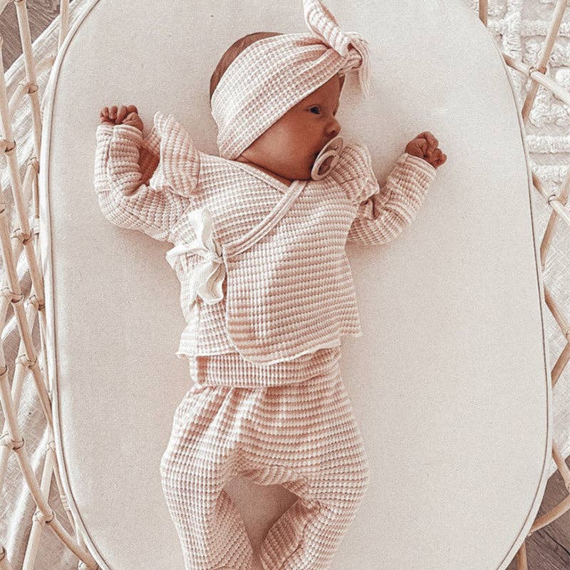 MyKids-USA® – wholesale Klädesset - Baby – Bebisflicka enfärgade toppar i ren bomull med lång ärm och byxor set4