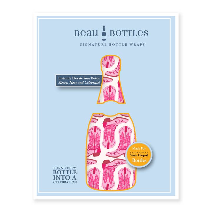 Beau Bottles - Wholesale Wine Gift Bag - Beau Bottles Cow Girl - Champagne Collection5