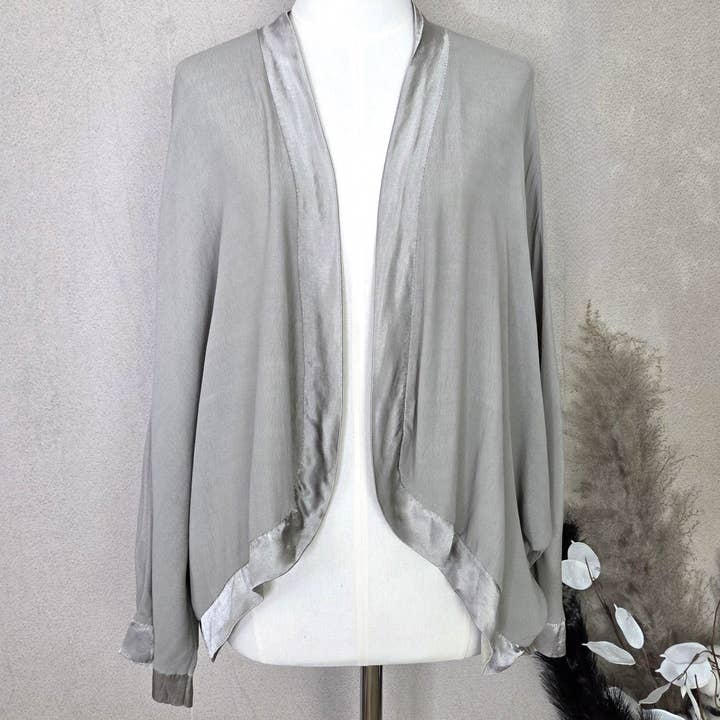 Tempest Designs – Engroshandel Kimono - Dame – Klassisk almindelig kort kimono med satinkant (M)6