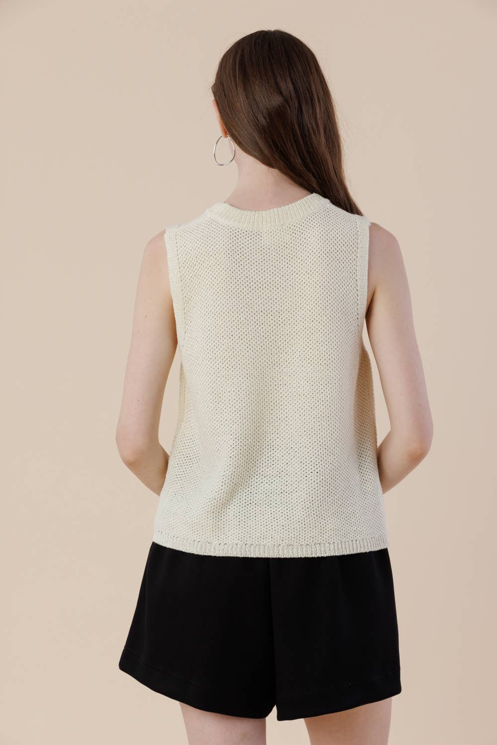 A & SHE – wholesale T-shirt – women's – Embroidery Ribbon Knit Sweater Tank – Sleeveless Bow Vest9