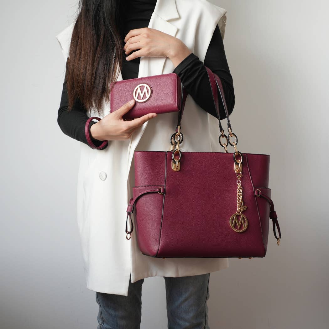 MKF Collection – Sacola - Mulher por atacado – Saco de Mulher MKF Yale Tote com Carteira Bolsa14