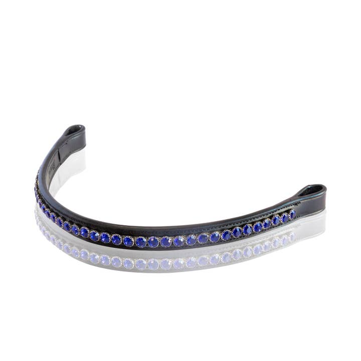 Cobalt Glass Browband for wholesale by Grewal Equestrian