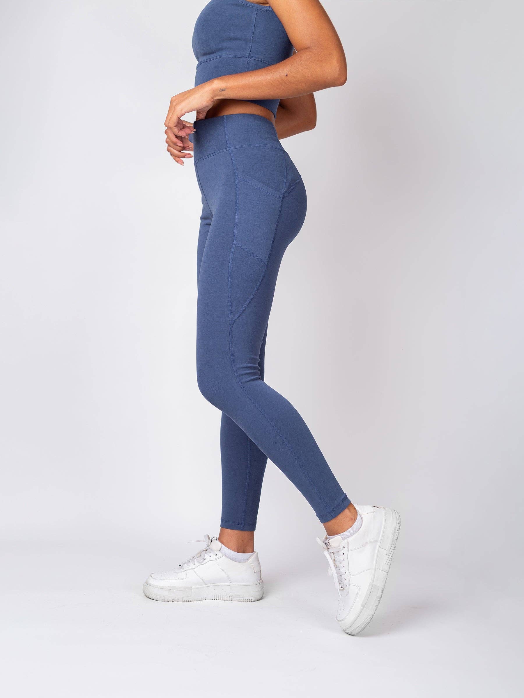 Happy Earth - Wholesale Athletic/Lounge Leggings - Women's - PlantTec™ Organic Leggings | Blueberry4