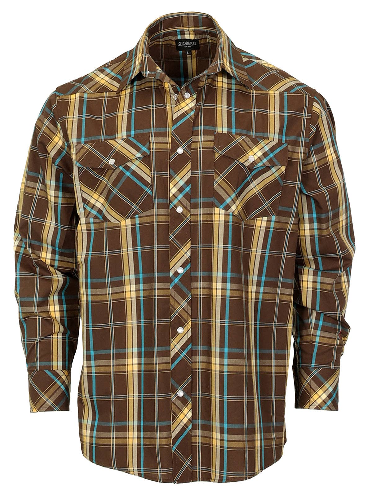 b-one inc – wholesale Buttoned-down shirt – Men's – Men's Pearl Snap Button Down Plaid Long Sleeve Western Shirt14