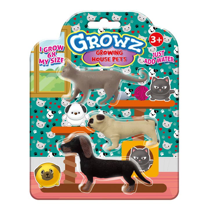 Growz 3 PC Growing House Pets Toys for Kids for wholesale by Master Toys & Novelties Inc.