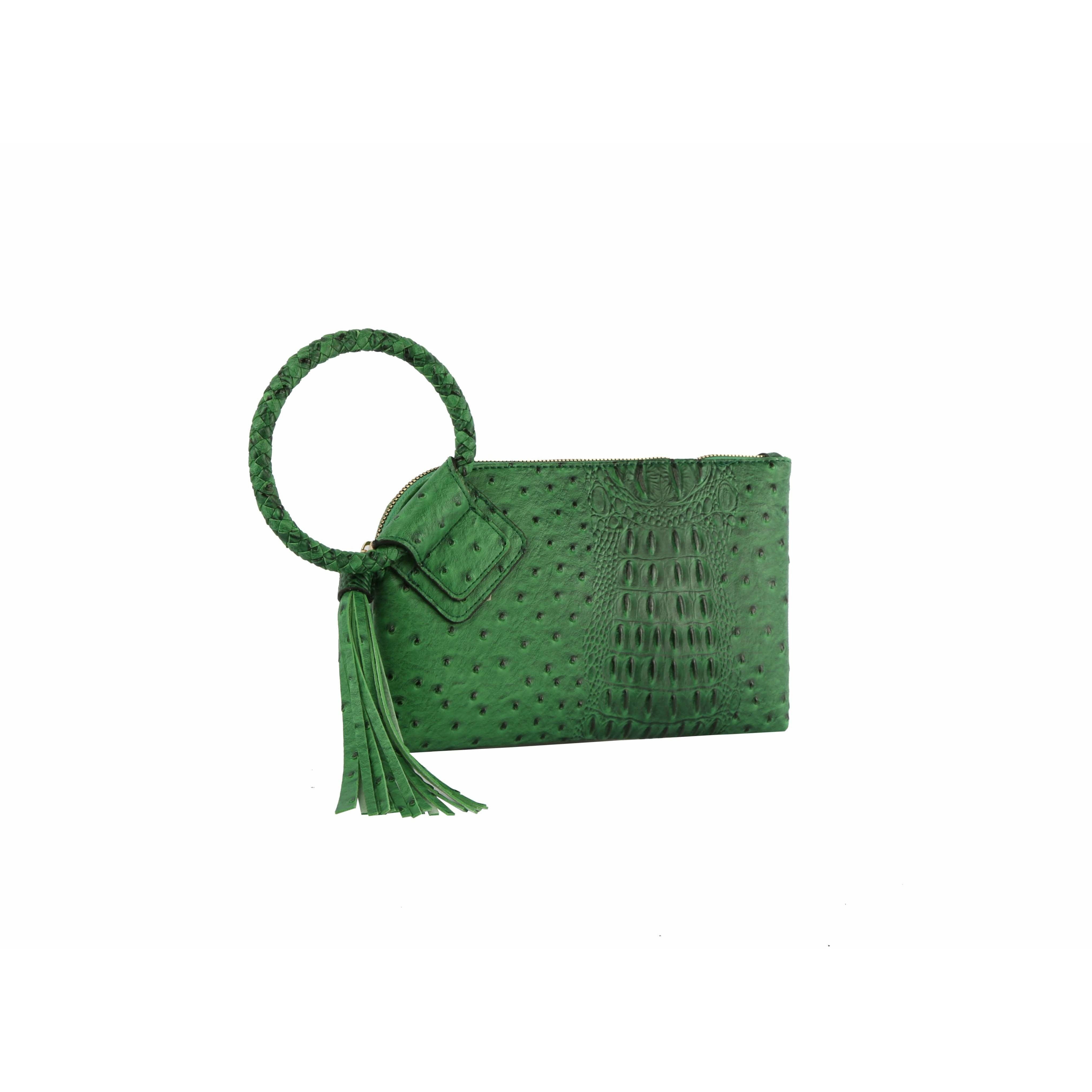 Handbag Factory Corp – wholesale Clutch bag – women's – HF  Tassel Accented Embossed Wristlet Clutch  JYV-03746