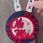 Southern Designs by Kristy - Wholesale Pendant/Charm Necklace - Ole Miss Rebels Spinning Hype Chain2