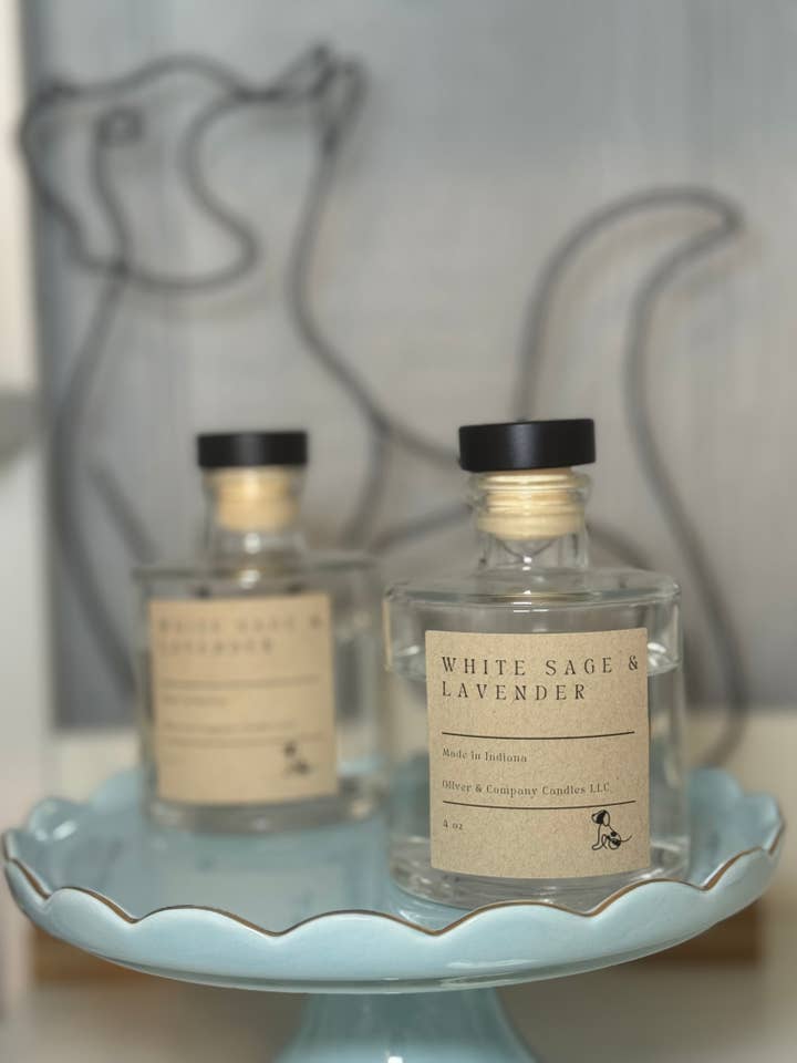 White sage & Lavender reed diffuser for wholesale by Oliver & Company Candles