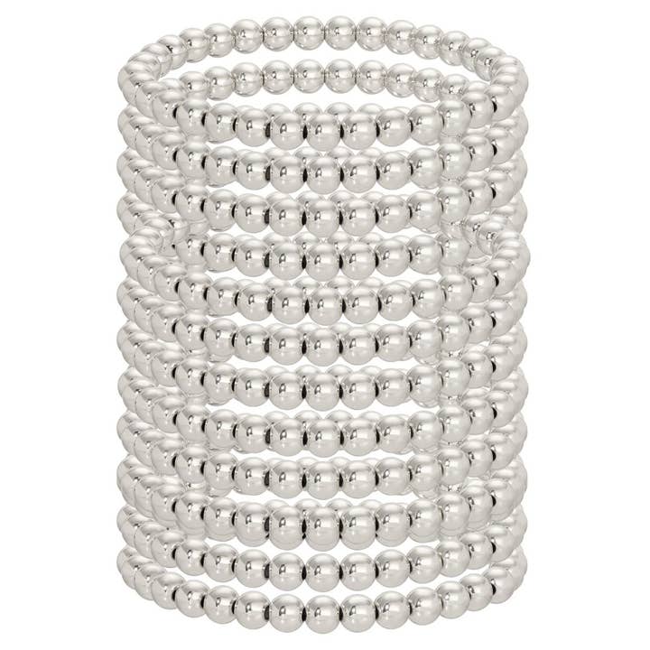 Splendid Iris - Wholesale Beaded Bracelet - Set/12 6Mm Beaded Bracelets