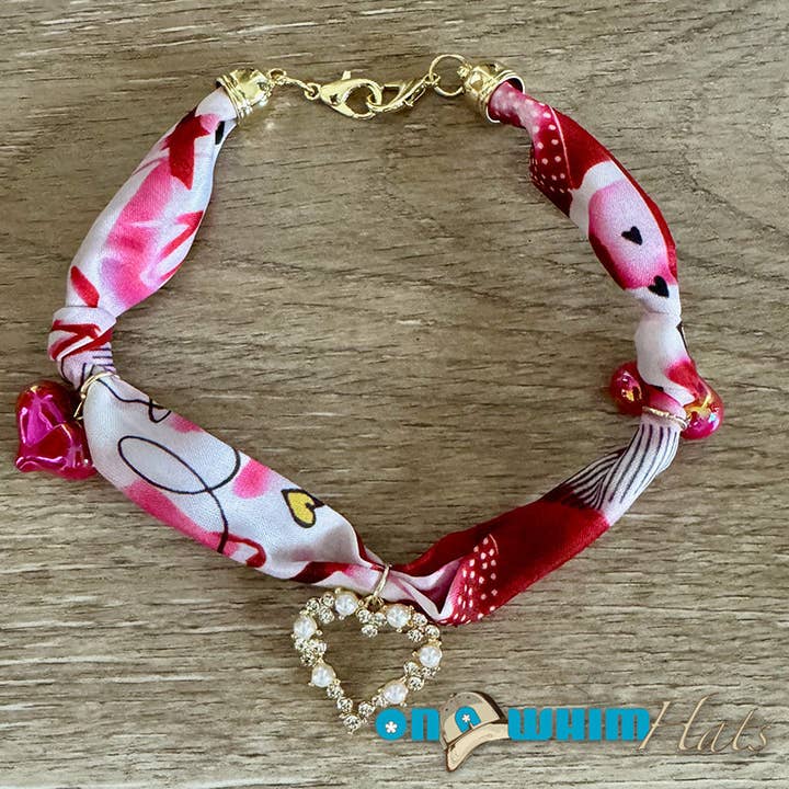 On a Whim Hats - Wholesale Hat Accessory - Women's - Pink and Red Scarf Hat Chain