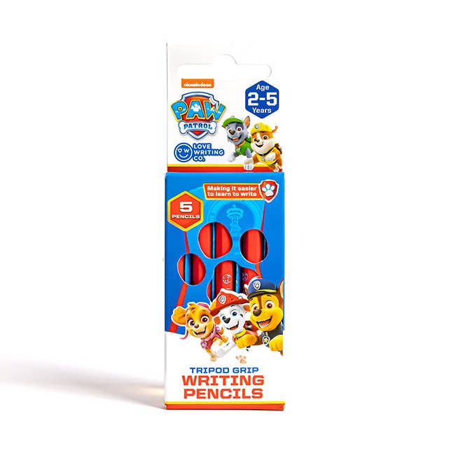 PAW PATROL Tripod Grip Writing Pencils 5 Pack: Ages 2-5 for wholesale by Love Writing Co
