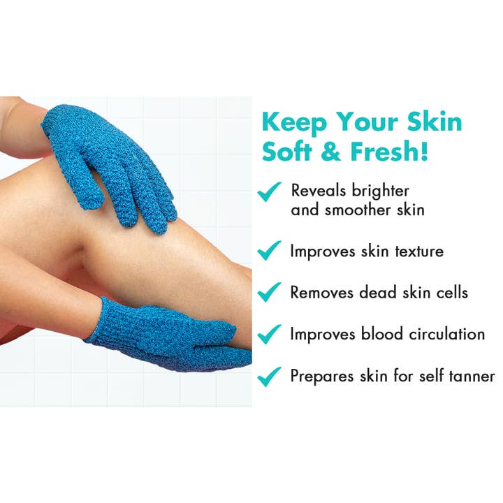 Beauty By Earth - Wholesale Exfoliating Gloves/Mitts - Exfoliating Shower Gloves - (Pack of 4 Gloves)10