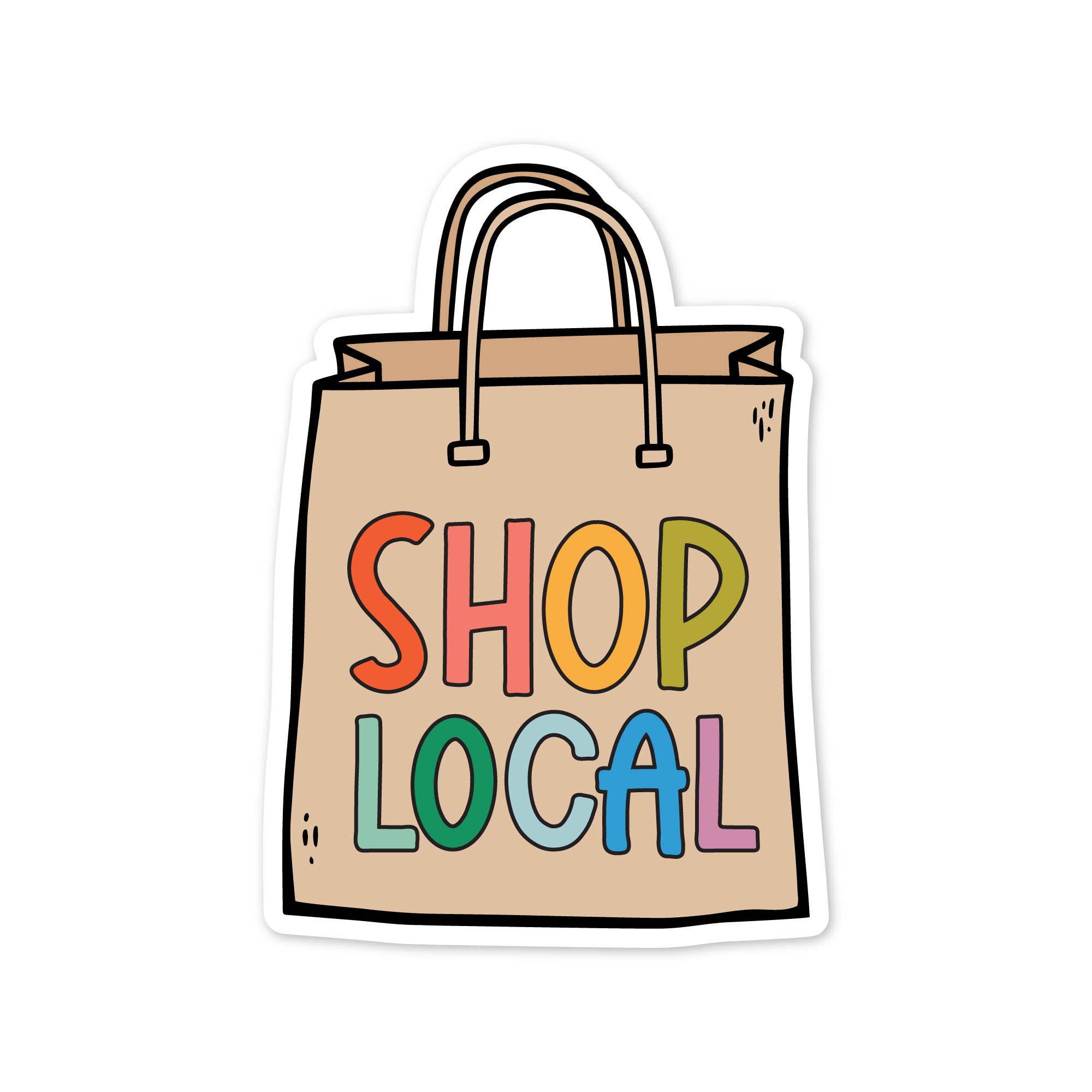 The Stickerie - Wholesale Phone & Laptop Stickers - Shop Local Shopping Bag Sticker