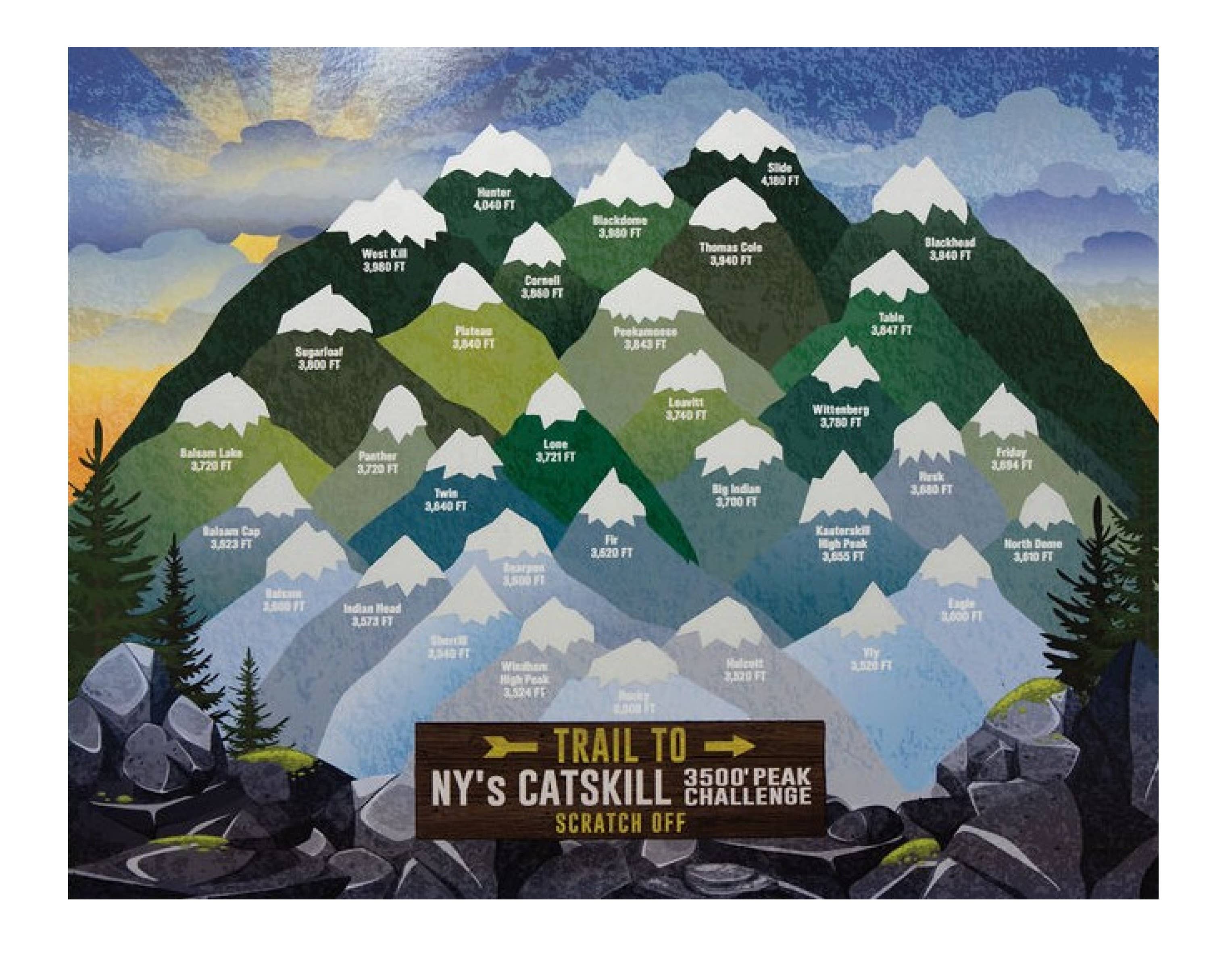 peakquest - Wholesale Arts & Entertainment - NY'S Catskill 3500' Peak Challenge Scratch Off7