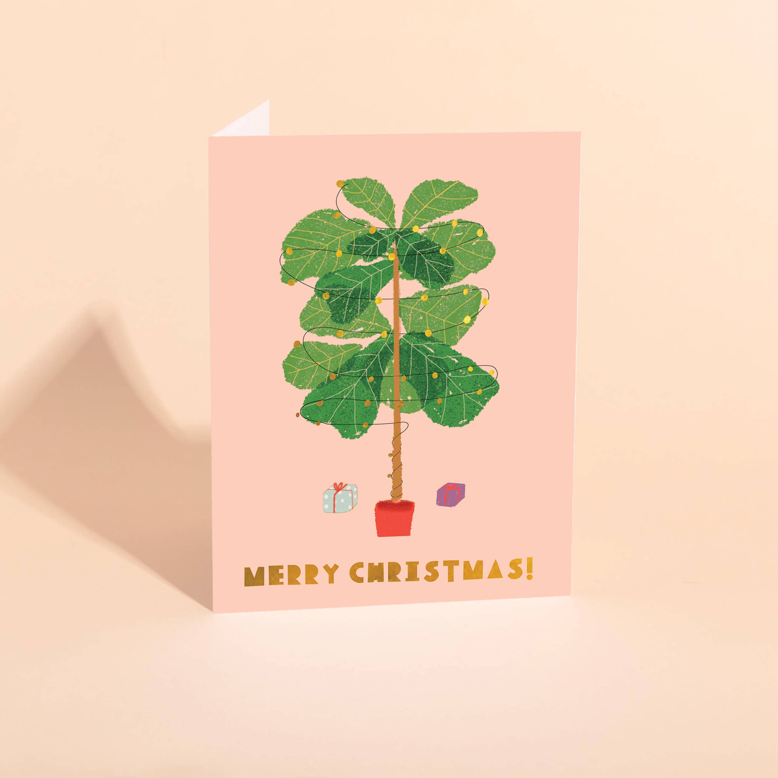 Carolyn Suzuki - Wholesale Christmas Card - FICUS LYRATA - Holiday Card