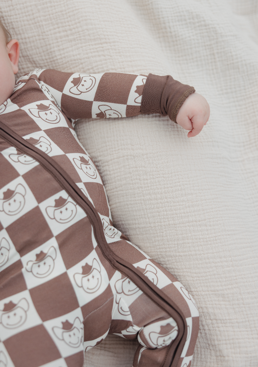 Lil Krew & Co - Wholesale Sleepsuit - Baby - Howdy Cowboy Bamboo Zip Pajamas4