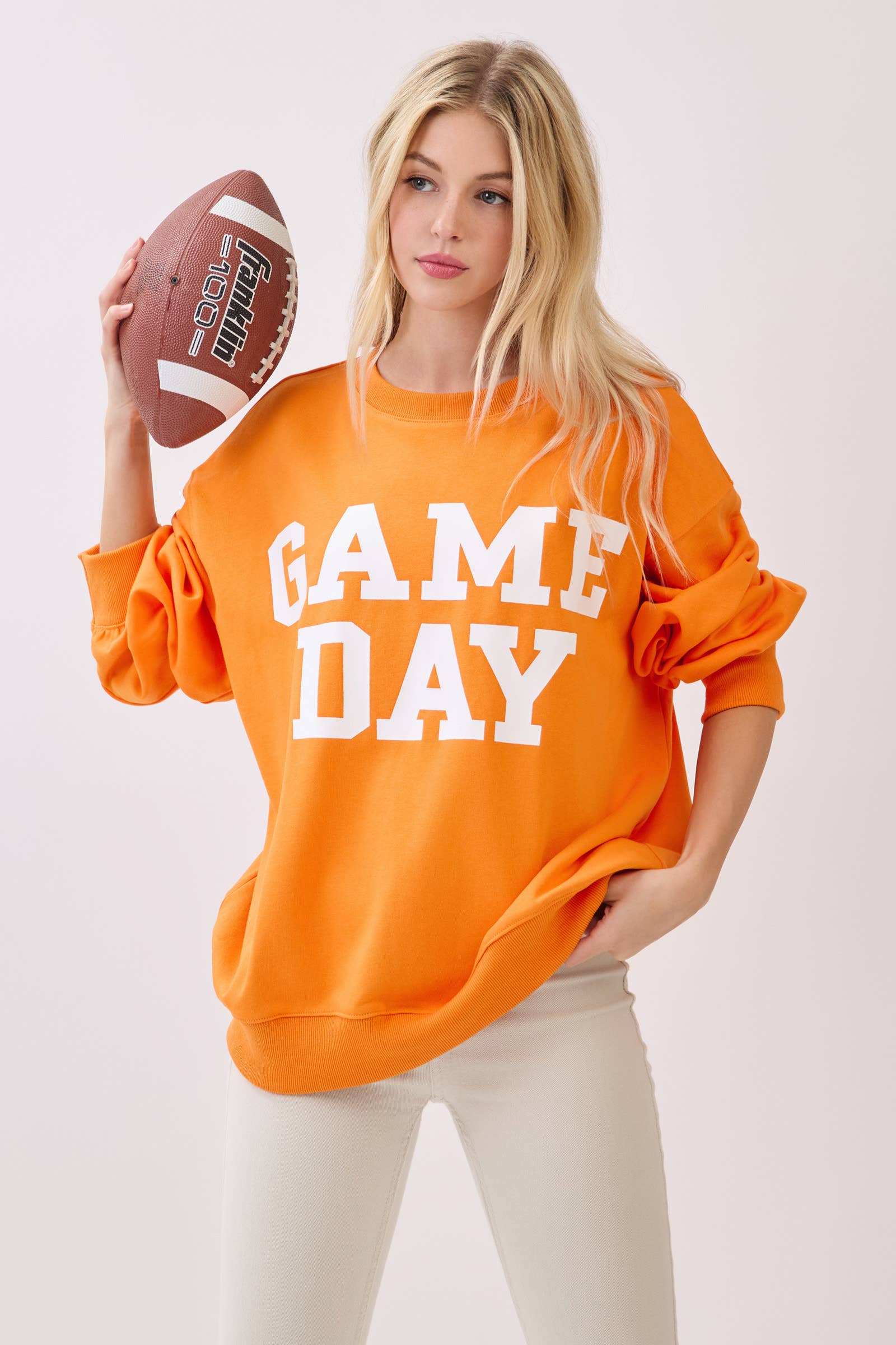 Sewn and Seen - Wholesale Graphic Sweatshirt - Women's - Bold Varsity Game Day Sweatshirt20