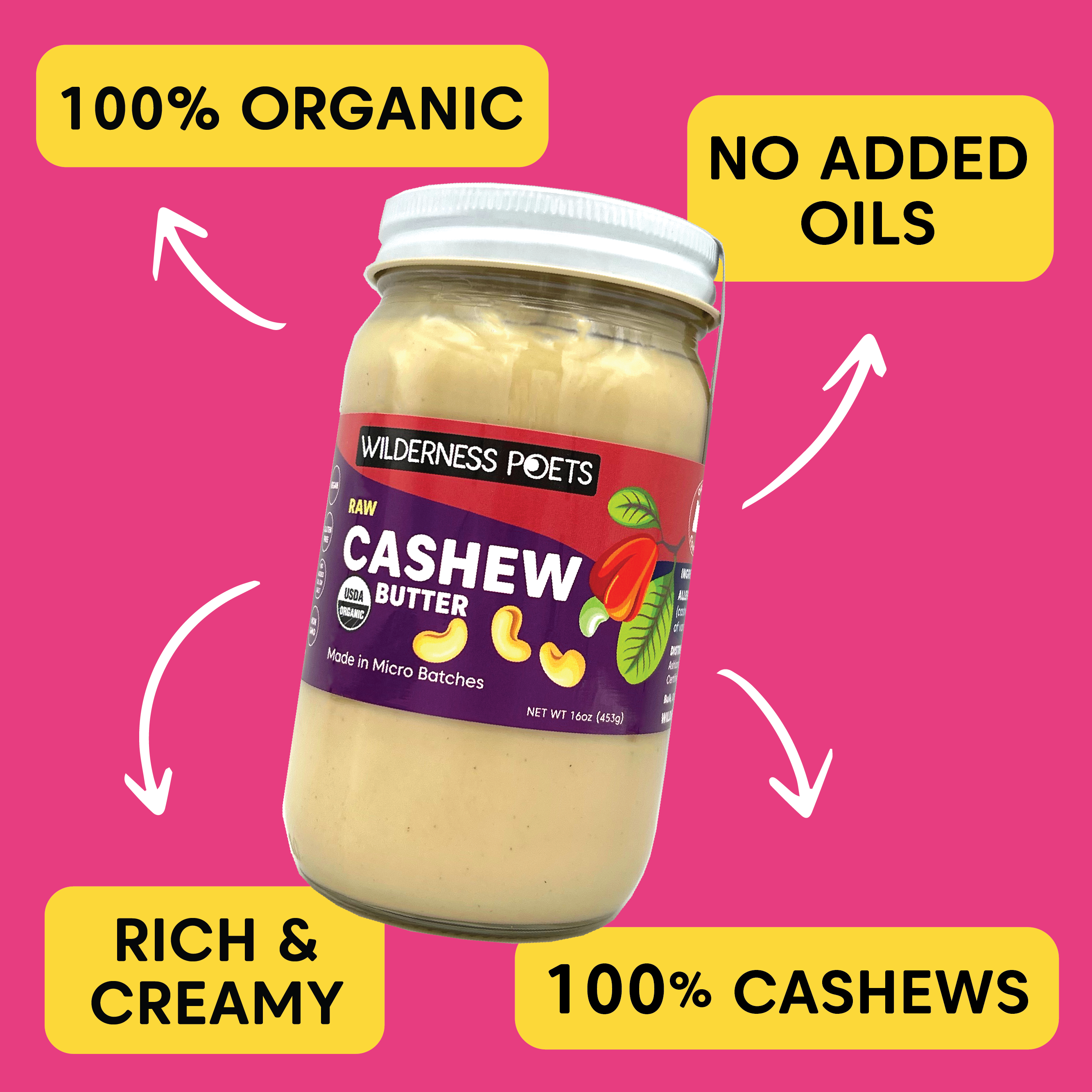 Wilderness Poets - Wholesale Nut Butter - Organic Cashew Butter3