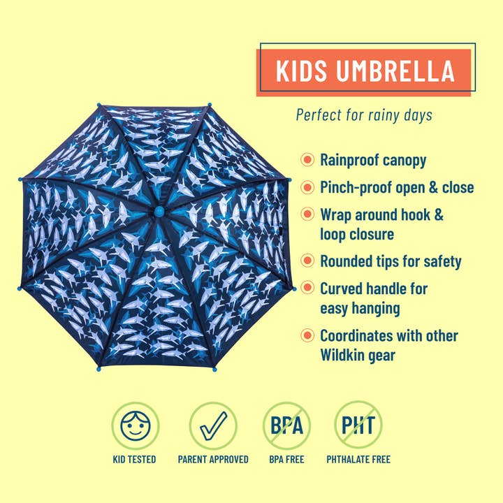 Wildkin - Wholesale Umbrella - Kids - Sharks Umbrella1