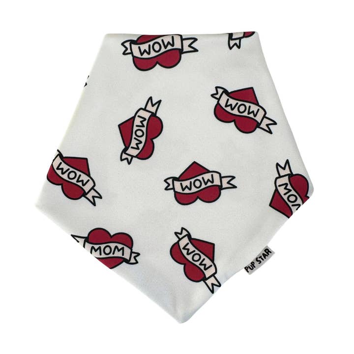 MOM TATTOO DOG BANDANA for wholesale by Pup Star