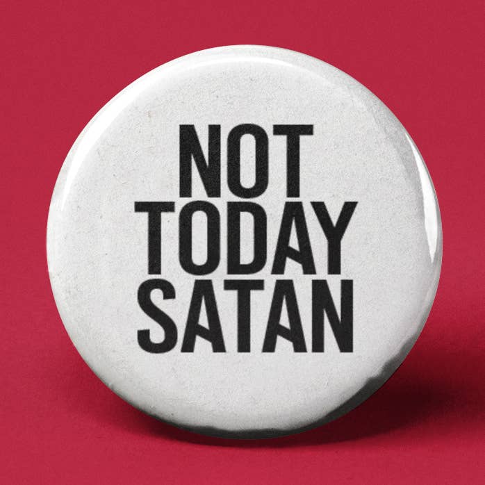 Botão não hoje Satan Pinback por atacado de The Pin Pal Club