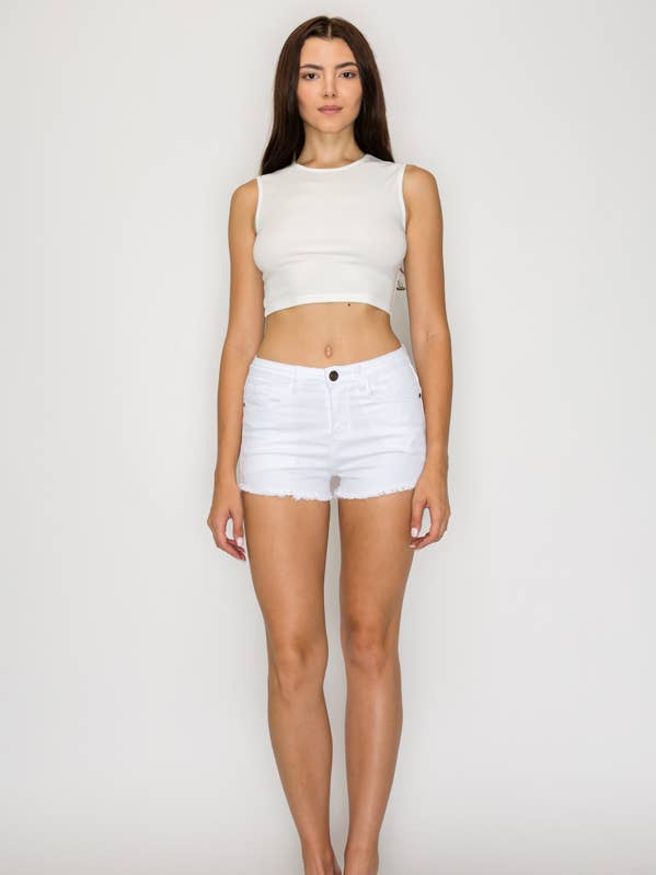 Shorts tagliati slim Soren Stretch per la vendita all'ingrosso da parte di Machine Jeans