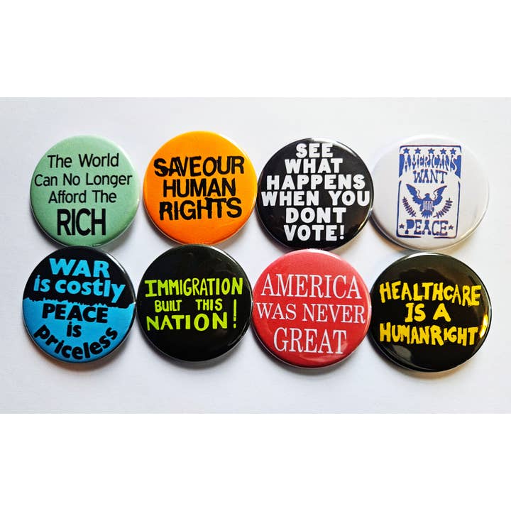 Vintage Political Buttons Magnets & Bottle Openers. set 18 for wholesale by Flip The Record