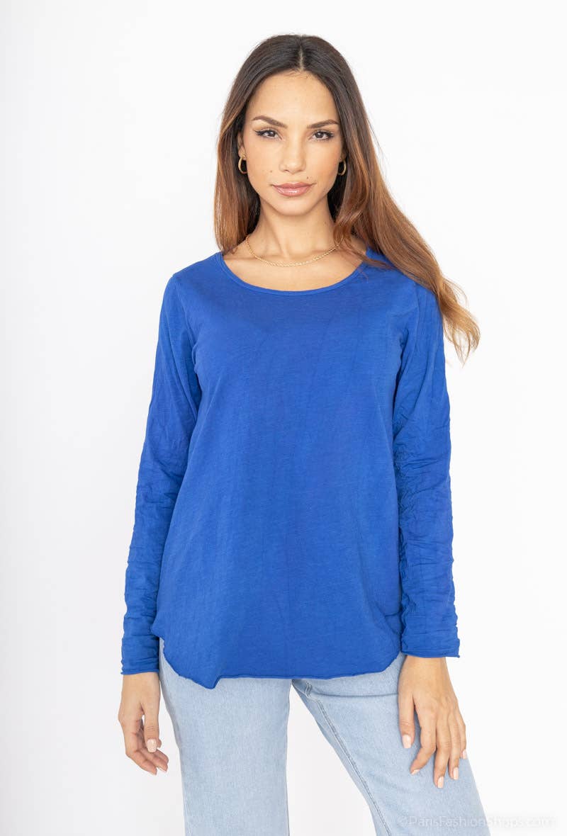 LINEN & COTTON HOUSE - Wholesale T-shirt (Zonder tekening) - Dames - 8008 basic katoenen T-shirt0