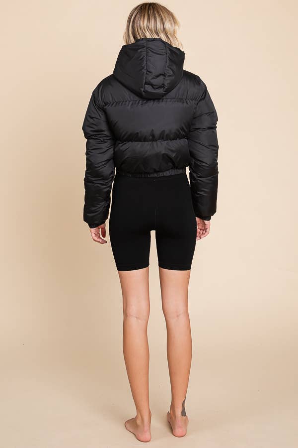 ANWND - Wholesale Puffer Jacket - Women's - 2505-FRONT ZIPPER HOODIE PUFFER WITH POCKETS29