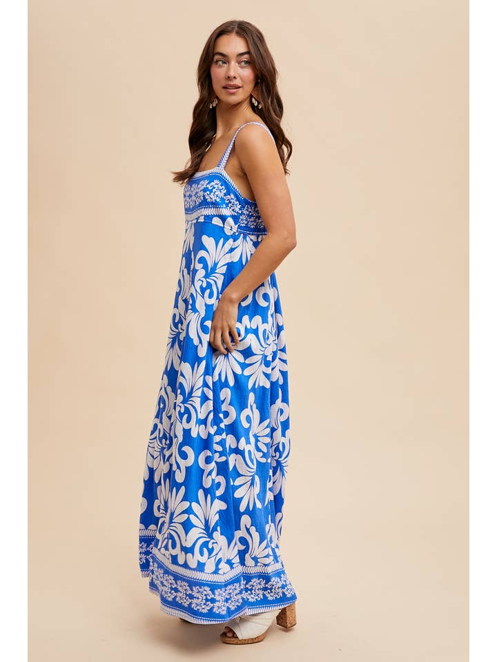 In Loom - Wholesale Dress - Women's - RESORT BORDER PRINT MAXI DRESS