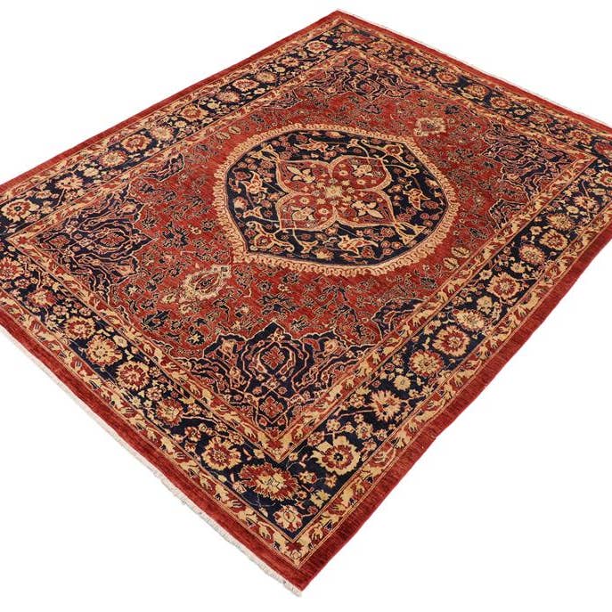 Classic Ziegler Tamica Rust/Blue Wool Rug - 9'4'' x 11'5'' for wholesale by Arshs Fine Rugs