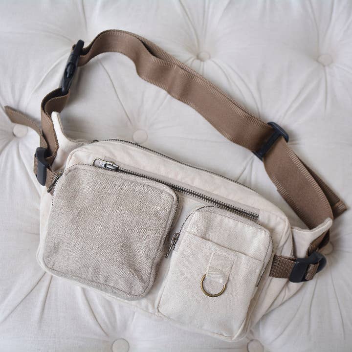Fanny Pack | Natural Cotton Calico for wholesale by Balizen Direct from Bali