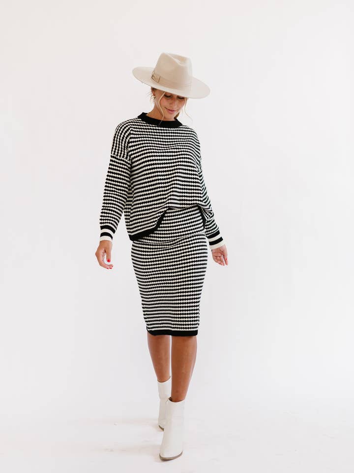 Fehrnvi Apparel - Wholesale Top & Skirt Set - Women's - Harper Sweater Skirt Set3