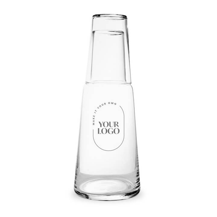 Logotipo gravado Personalizado Design Cabeceira Conjunto Carafe & Vidro por atacado de Weddingstar Inc.