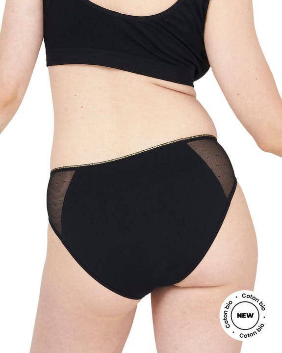 Moodz – Roupa interior para menstruação - Mulher por atacado – Calcinha Plumetis - Grande Fluxo3