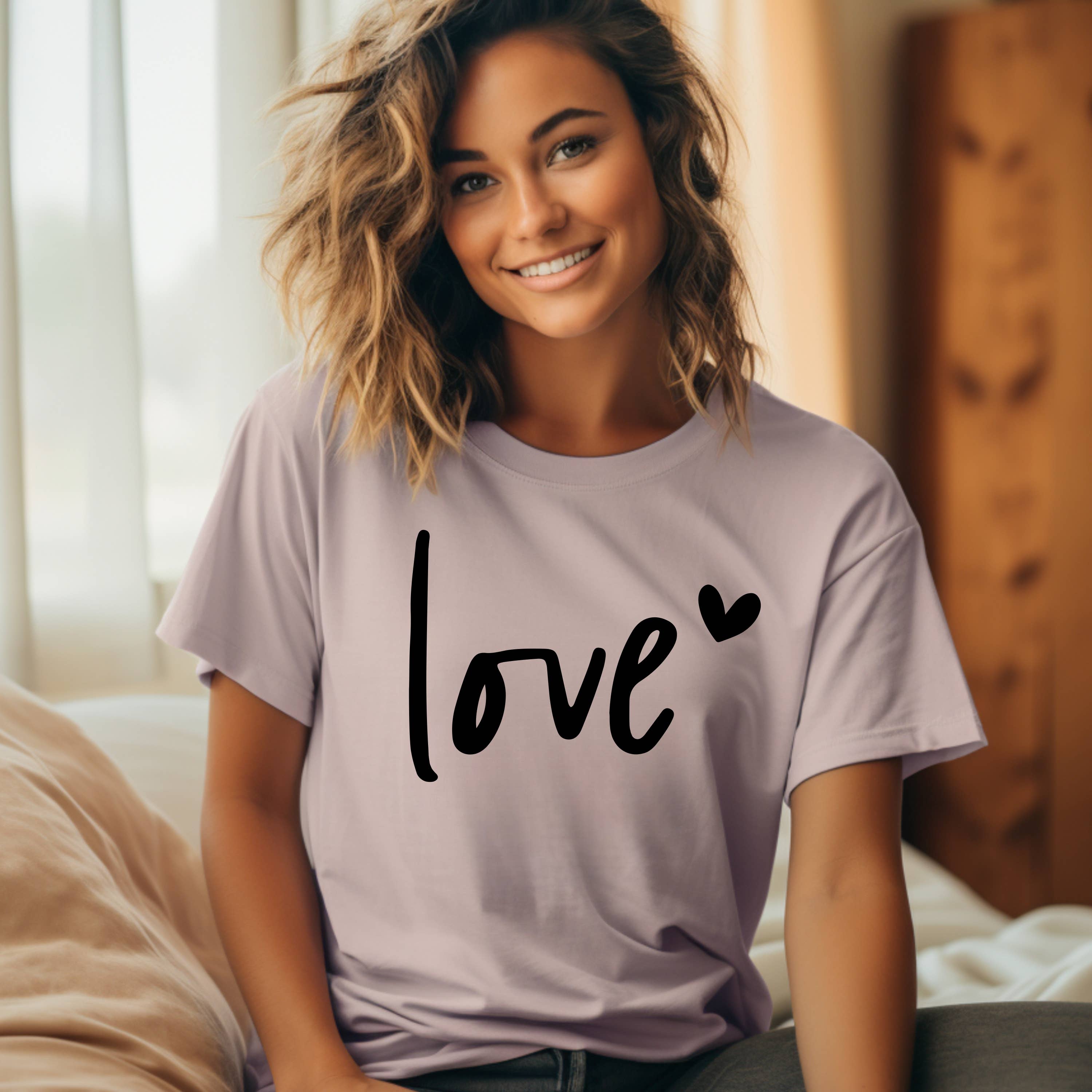 Humm & Willow - Vente T-shirt sérigraphié – femme - Chemise de Saint-Valentin - Chemise de Saint-Valentin - Chemise d'amour - T-shirt d'amour9