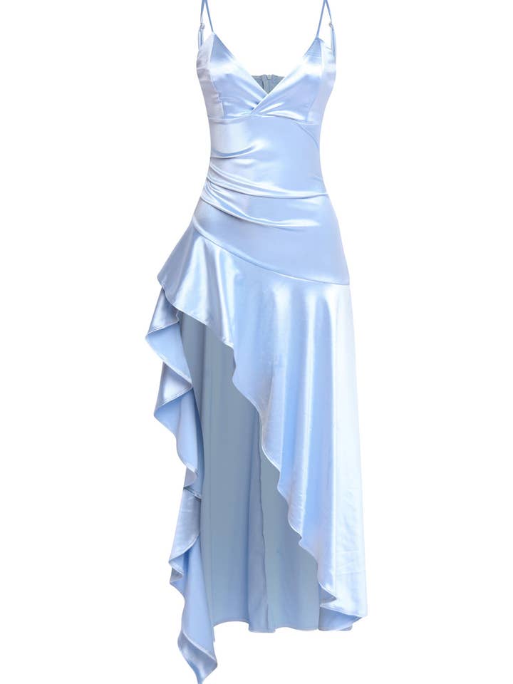 Rok met ruches van satijn maxi voor wholesale door K Too