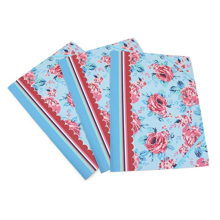 Powell Creative Products Ltd - Vendita all'ingrosso Cartelle - Portafogli portadocumenti A4, set di 3 cartelline organizzative rosa