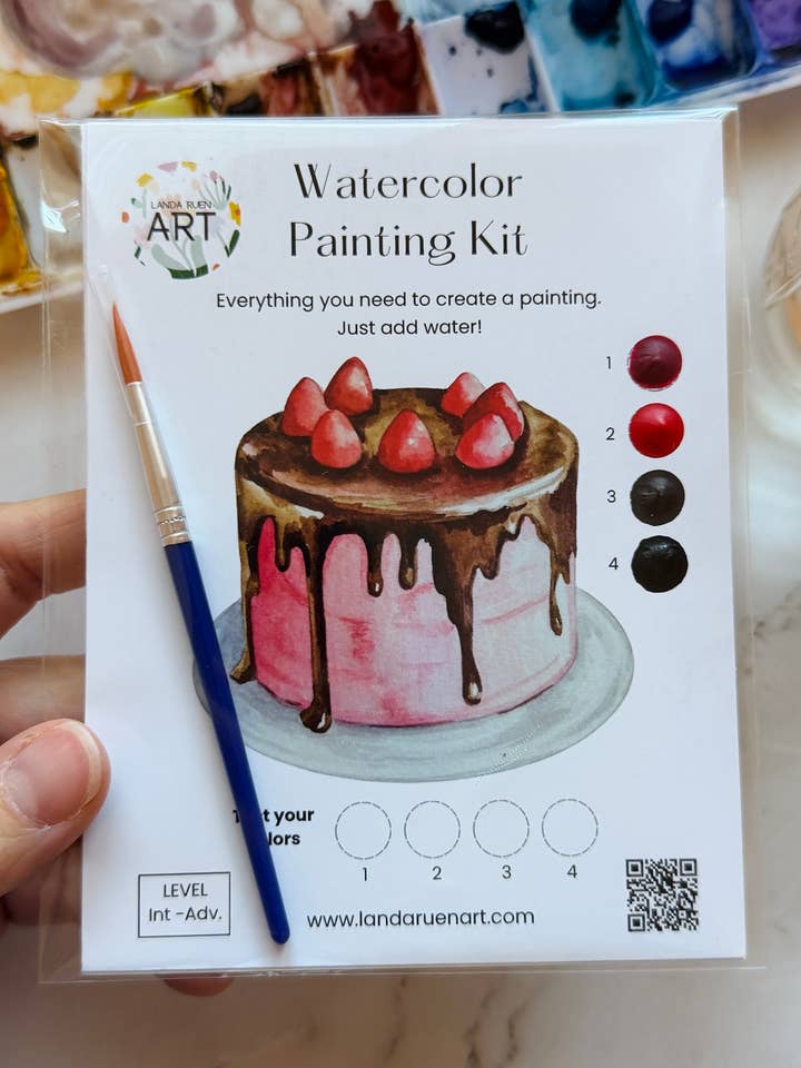 Cake Watercolor Kit for wholesale by Landa Ruen Art